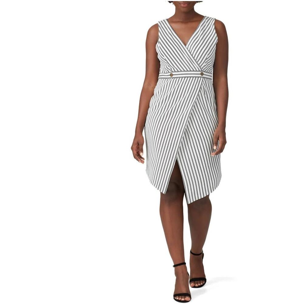 Hutch Dixie Striped Sheath‎ Dress White Black Size  L